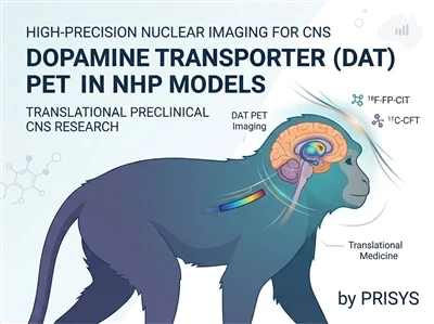 הדמיית Dopamine Transporter PET בדגמי NHP|הדמיה של CNS|פריסיס ביוטק